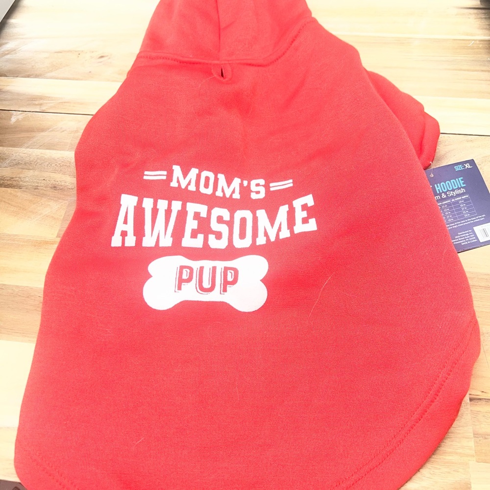 Pawsitively Fun Red Dog Hoodie